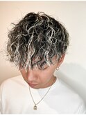 波巻きウェーブ_ハイライトパーマ
