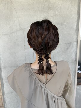 ルブランヘアギャラリー(Le blanc hair gallery) ツイン編み下ろし