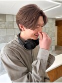 ハンサムショート　グレージュカラー　ミルクティーベージュ