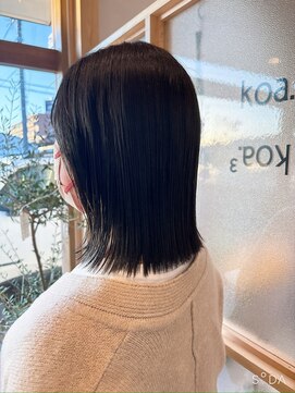 ルーム 富木島店(room) オリーブベージュ×切りっぱなしボブ