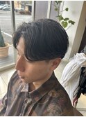 ニュアンスパーマ　センターパート