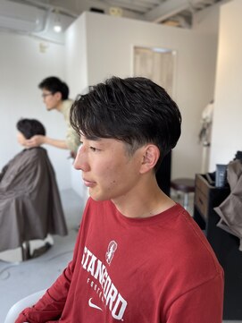 ソイクフ 高田馬場店(SOY-KUFU) 20代30代40代◎スーツ刈り上げ短髪ナチュラルパーマスタイル