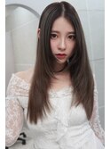 ストレートレイヤー×ブリーチなしダブルカラー×イルミナ♪川又