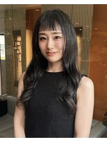 レクタ(recta) オン眉ロング ハイライトカラー ママヘアー