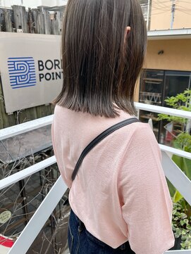 ミント(mint) 丸くないボブ×透明感オリーブグレージュ!