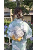 ゆるっとカチモリが可愛い＊アップアレンジ/浴衣.着付け