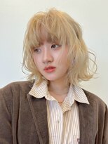 サンクマーケット 渋谷(cinq MARKET) 渋谷ブリーチカラータッセルボブ顔周りレイヤー切りっぱなしボブ