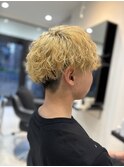 【王道マッシュx波巻きパーマ】