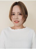 〈a33〉ショート韓国ボブハイライト髪質改善ブリーチ前髪20代30