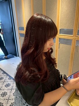 ヘアサロン ガリカ 表参道(hair salon Gallica) 高発色ワインレッドカラー/暖色カラー