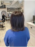 白髪染め透明感ある暗すぎないヘアカラー