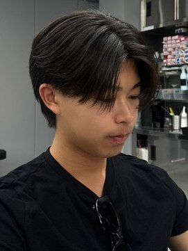 エルマーク 京都駅前(L-MARK) センターパート/ニュアンスパーマ/カルマパーマ/men's