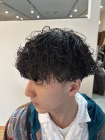 アンド グラフ(& Graph.)&nbsp;波巻きパーママッシュツーブロックメンズカット