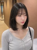 サボ 栄店(sabo) 顔まわりレイヤーボブ × 暗めグレージュ