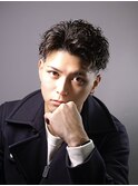 アップバングショート ハイライト 鹿児島メンズ