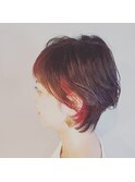 ショートボブ インナーカラー