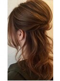 ハーフアップスタイル♪