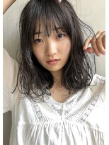 フィルムス 柏(FILMS)&nbsp;くびれヘアアプリコットオレンジレイヤーショートボブ韓国/柏