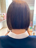 アチーブ ヘア デザイン(achieve hair design)&nbsp;丸みショートミニボブ ツヤ髪暗髪ブラウンナチュラルカラー