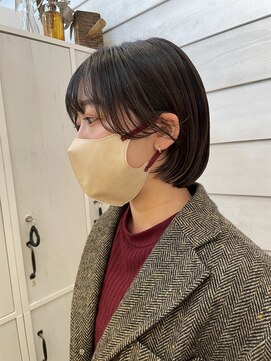 ニューラインギンザ(New-Line 銀座) 絶壁解消後れ毛ボブ【金子涼】