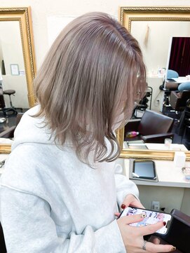 ミシェリー(misherry) イメチェンダークアッシュモード韓国風ボブタッセルカット中国