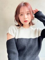 LIBERTE銀座　　外ハネ×ピンクベージュ