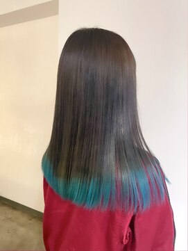 ザ オーダー(THE ORDER) ポイントブリーチ/裾カラー/ターコイズブルーカラー/韓国へあ