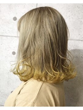 ヘアテリア リュウ 大塚(hair teria ryu) テールカラーイエロー×ベージュカラー【ryu 大塚 北口】