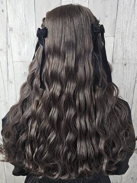 ラピスラズリ(Lapis Lazuli) ハーフアップ　15 （ヘアセット専門店　下通　熊本）