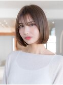 大人かわいい／20代30代／ボブカット／サイドバング