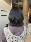 透明感グレージュ×パーマ