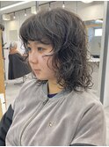 マッシュウルフパーマ/イメチェン/外ハネボブ/ワイドバング/町田