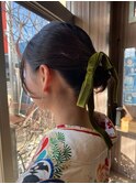 卒業式☆シンプルお団子袴アレンジ
