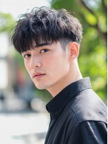 クラン 横浜(Clanc)&nbsp;サーフカール フェザーパーマ スパイキーショートブルーブラック