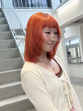 ラック 表参道(LUCK) ブラッドオレンジレイヤー/アプリコットオレンジ/ボブレイヤー