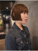 人気No.1 秋におすすめバターブラウン×ミニボブ
