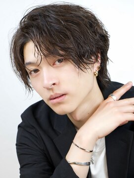 エイド 本店(aid) ツイストスパイラルパーマ無造作ウルフアップバング色気ヘア