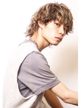 カナン(CANAAN) ★メンズカラー★外国人風シルバーハイロー&マッシュウルフ★