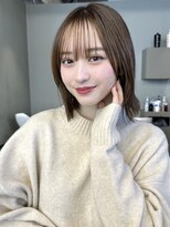 トリッカ シブヤ(TRICCA SHIBUYA) 切りっぱなしボブ 結べるボブ ミディアムボブ外はねくびれボブ