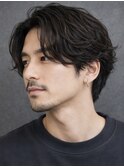 フェザーパーマ 刈り上げ ツーブロック アップバング 20代