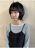 30代40代50代/顔まわりが可愛いショートボブウルフ/ボブウルフ