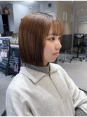 レイヤーボブ/ラテグレージュ/韓国巻き/顔周りカット/柏