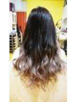 デュオヘアー エクステンションズ 新宿&nbsp;編み込みで★オシャレ☆グレーグラデーションスタイル☆彡