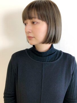 リコ(LIKO) 大人モードなミニボブ☆ぱっつんボブ/大人ハイトーン/透明感◎