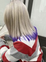 カラ ヘアーサロン(Kala Hair Salon) ホワイト裾ムラサキ
