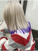 ホワイト裾ムラサキ