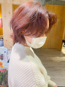 ジャストビューティ ルフレ 金沢八景店(Just Beauty Rufure) くびれ/ハイライト/ボブ/レッドブラウン/金沢八景