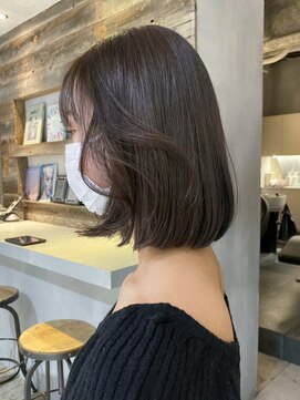 アイティーバイアルバム 下北沢店(IT by ALBUM) 顔まわりレイヤーボブオリーブグレージュ_アースカラー_ba365561