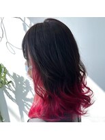 テクライズ 豊橋店(TECHRISE)&nbsp;☆インナー×グラデーション、ビビッドピンク☆10代20代30代