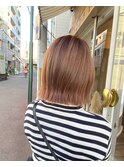 ブリーチ一回ナチュラルピンクベージュ